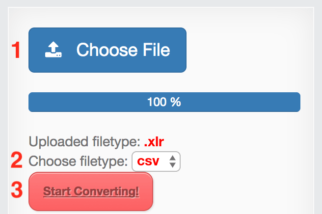 How to convert XLR files online to CSV